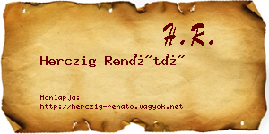 Herczig Renátó névjegykártya