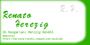 renato herczig business card